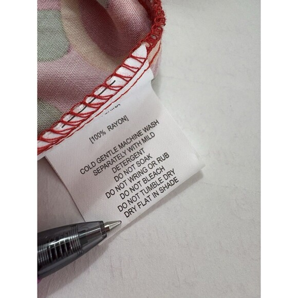 Label of Love NWT Orange Green  Tropical Medium Woman dress Anthropologie Summer - Picture 9 of 11